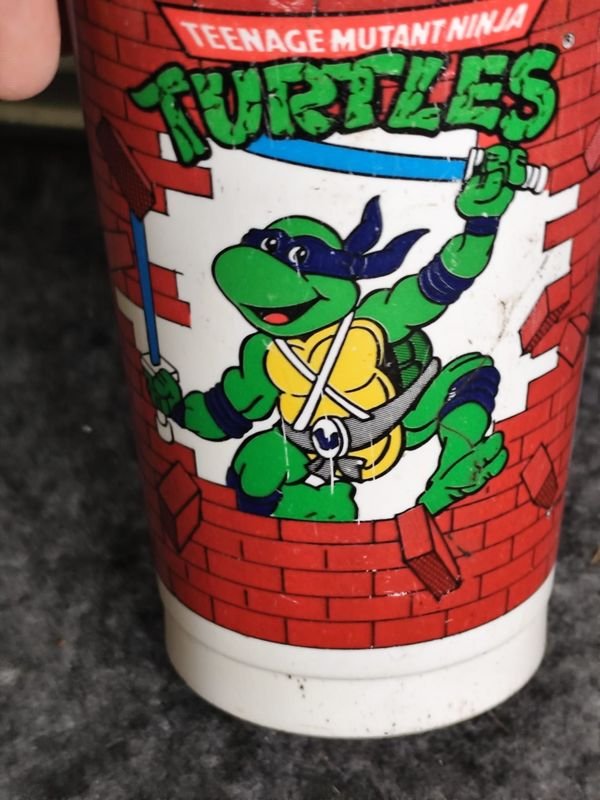 Vaso "Tortugas Ninja" Leonardo Pepsi Años 90