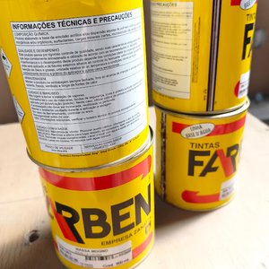 Lote de 4 Latas de Masilla Coloreada Farben Imbuia 900ml - imagen 3