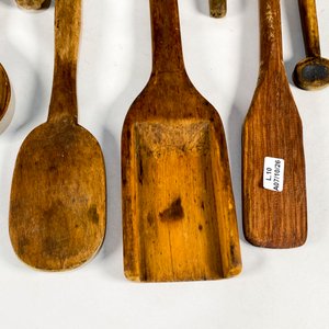 Lote de 8 Utensilios de Cocina Antiguos de Madera - imagen 3