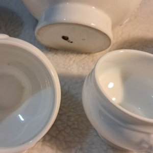 Juego de Compoteras de Loza Blanca con Rostros de León - imagen 5
