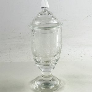Centro de Mesa Hialino Tallado con Tapa - 28 cm - imagen 1