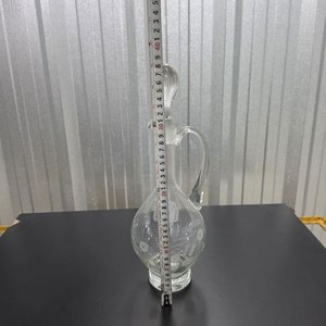 Decantador de Cristal Transparente con Grabados Florales y Tapón - imagen 7