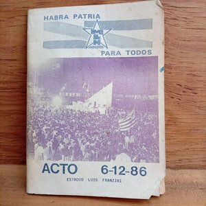 Lote siguiente: Folleto "Habrá Patria para Todos" Movimiento de Liberación Nacional Tupamaros MLN-T Uruguay 1986