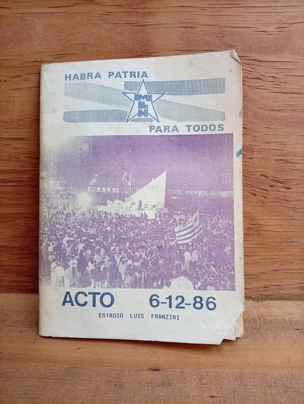 Folleto "Habrá Patria para Todos" Movimiento de Liberación Nacional Tupamaros MLN-T Uruguay 1986