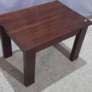 Mesa de Living Cuadrada Madera Maciza Oscura 70x50 cm - imagen 3