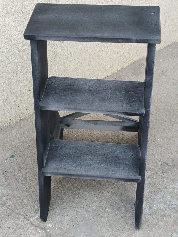 Escalerín Plegable de Madera con 3 Escalones