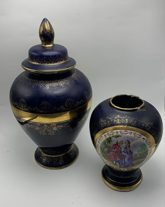 Lote siguiente: Potes antiguos decorativos en cerámica
