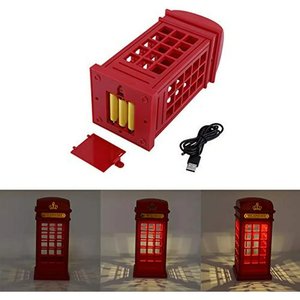 Lámpara Táctil Teléfono Público Inglés Roja con Carga USB - imagen 3