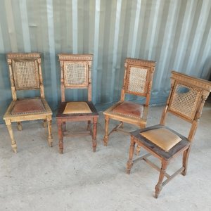 Juego de 4 Sillas Estilo Colonial para Restaurar - imagen 1