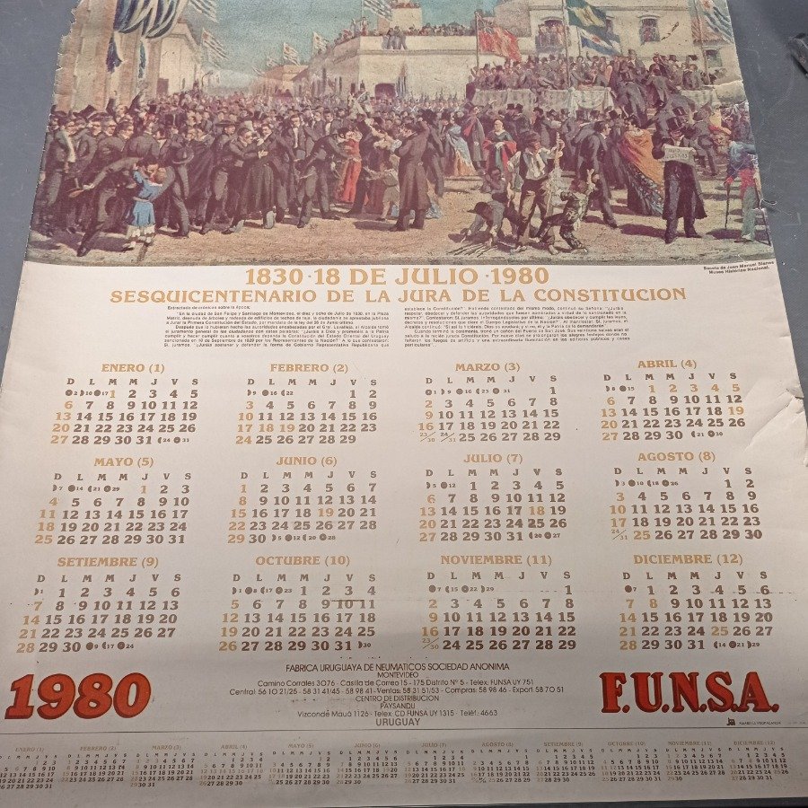 Lote siguiente: Almanaque de FUNSA sobre el Sesquicentenario de la jura 1830-1980