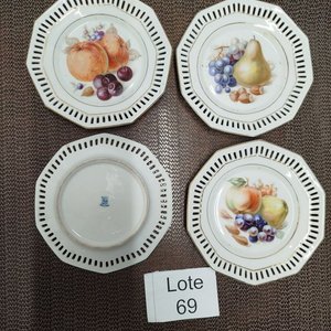 Set de 4 Platos de Postre Bavaria Schumann con Diseño Frutal - imagen 1