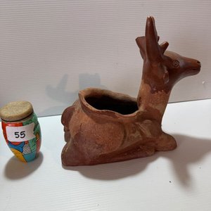 Lote de Adornos: Veleros, Reloj, Mamushka, Sombrero Mexicano y Ciervo de Barro - imagen 7
