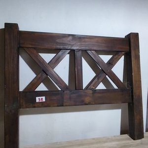 Respaldo de Cama Doble Madera Estilo Rústico - imagen 2
