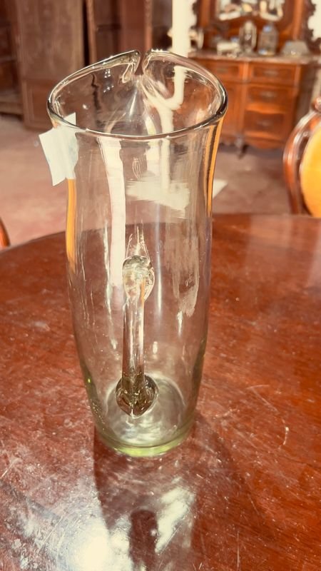 JARRA VIDRIO SOPLADO CON ASA - Vaso de vidrio claro con asa - imagen 2