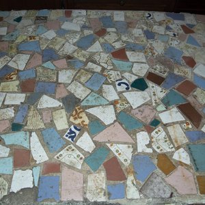 Mesa de Jardín Hierro y Azulejos - 172x80x80 cm - imagen 2