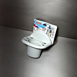 Porta Cepillos de Dientes Plástico Blanco con Ventosa São Bernardo - imagen 2