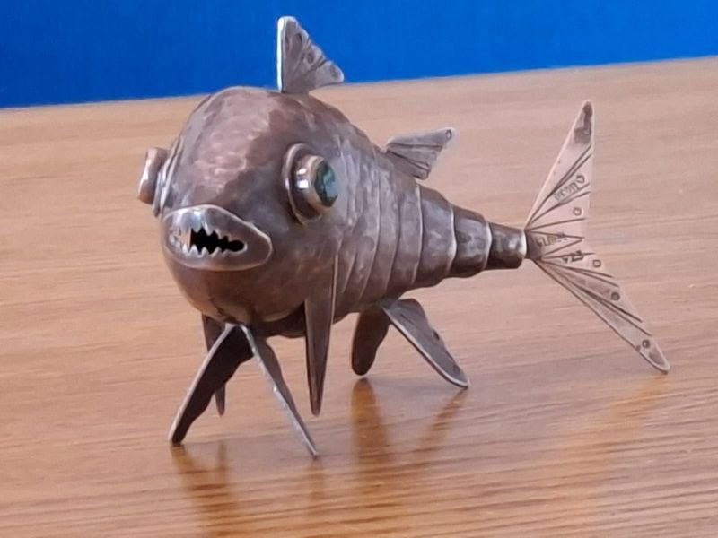 Arte pez de plata articulado de la Coleccion de gLaffi - imagen 6
