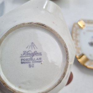 Set de 4 Ceniceros Decorativos con Porcelana Keratina Bavaria Germany - imagen 3