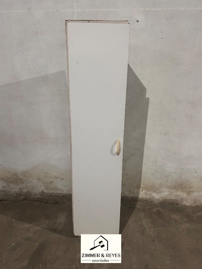 Mueble Auxiliar Blanco con Puerta y Estantes