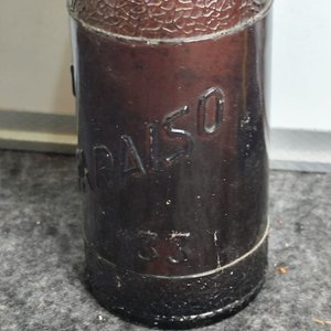 Botella Antigua "El Paraíso" Ámbar Coleccionable - imagen 5