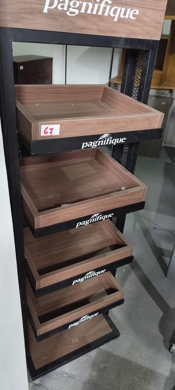 Exhibidor Magnifique de Hierro y Madera con 5 Cajones