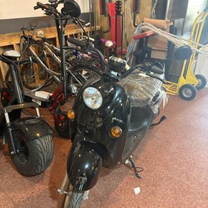 Moto Eléctrica Retro Negra 800W Nueva - imagen 2