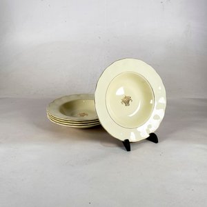 Cinco Platos Hondos de Porcelana Inglesa Grindley Creampetal con Decorado Floral - imagen 1