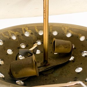 Colgante de Metal Dorado y Blanco con Aplicaciones de Vidrio Tipo Almendras - imagen 4