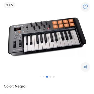 Controlador MIDI M-Audio Oxygen 25 Negro Nuevo en Caja - imagen 2