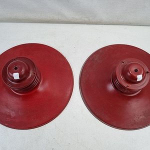 Set de 2 Pantallas de Lámpara Industriales Tipo Galponero Rojas - imagen 3