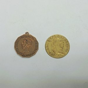 Par de Medallas: Simil Moneda Jorge III y Duque de Orleans - imagen 3