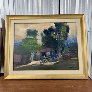 Cuadro de Hugo Nantes: Paisaje Rural Expresionista - imagen 3