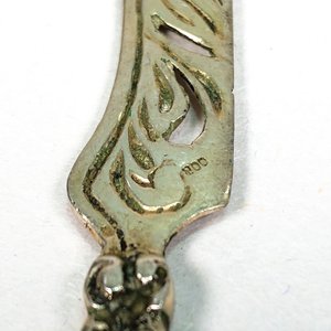 Seis Cuchillos Antiguos con Cabo Labrado y Hoja Sellada - imagen 3
