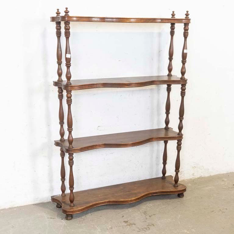 Estantería Biblioteca Colonial de Madera con 4 Niveles