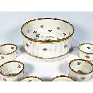 Set de 7 piezas de porcelana Limoges con decoración floral - imagen 4