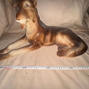 Lote siguiente: Figura Vintage Pastor Alemán en Cerámica Esmaltada - Aprox. 50 cm