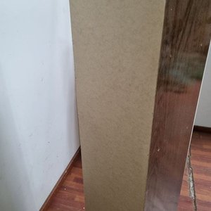 Mueble Aéreo Blanco y Wengue con Puerta y 4 Estantes - imagen 4