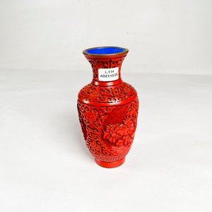 Lote siguiente: Jarrón Chino Laca Cinabrio Decorado Flora Salvaje - 16 cm