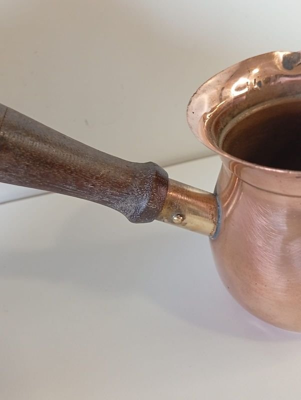 Cafetera Turca en Cobre Pulido - Raridad para Coleccionistas - imagen 3