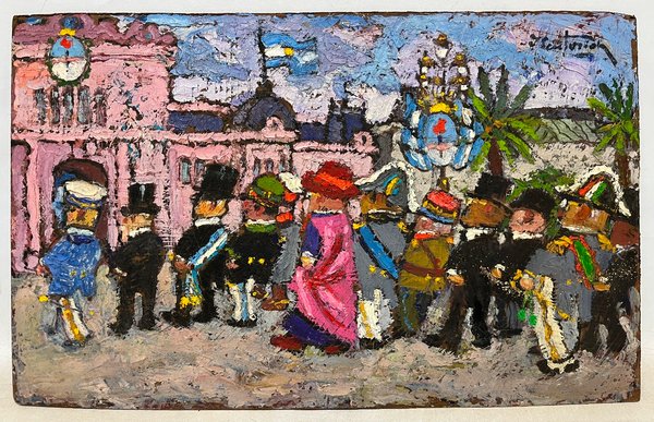 Pintura de Jorge Centurion: Desfile político en la Casa Rosada - imagen 2