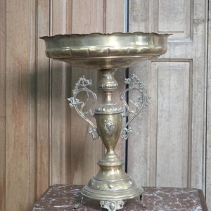 Centro de Mesa Art Nouveau en Bronce Dorado - Altura 41.5 cm - imagen 2