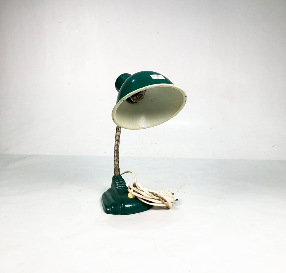 Lámpara de Escritorio Vintage Verde Metálica