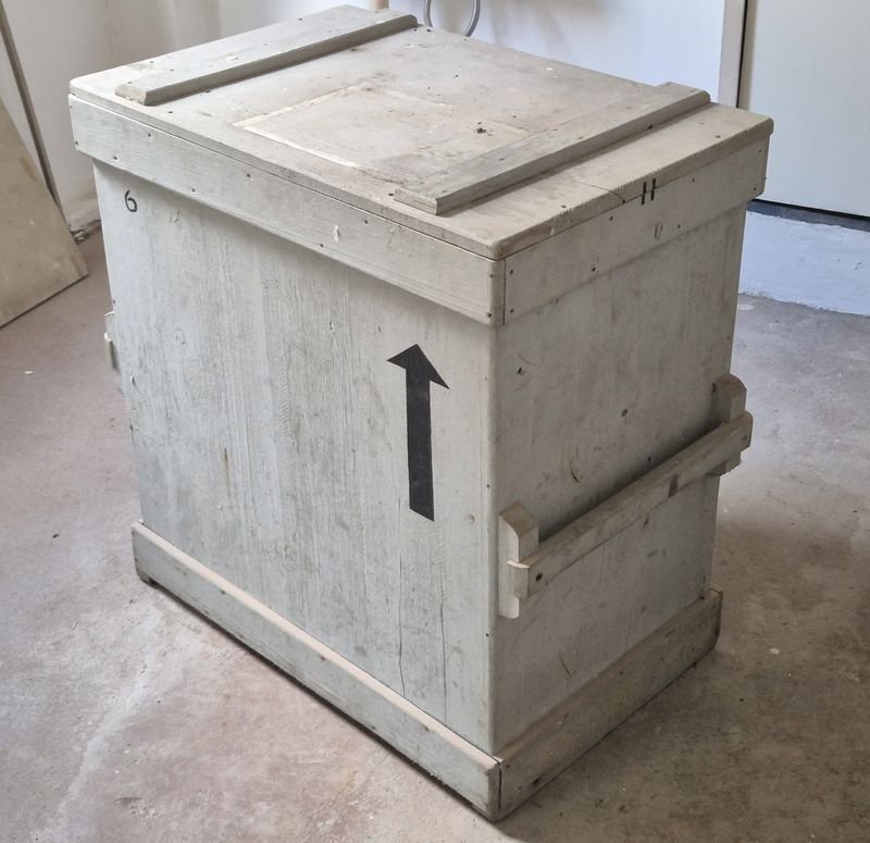 Cajón de Madera Transportadora o Embalaje de Obras de Artes en Madera Rustica con Tapa - imagen 3