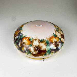 Plafon de vidrio opalinado decoración floral, diámetro 26 cm - imagen 1