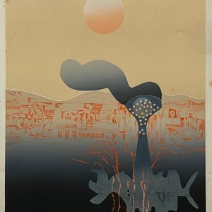 Grabado "Hay una casa al sur..." de Antonio Andivero, 12/75, 60 x 45 cm - imagen 1