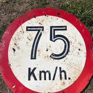 Cartel de señalización de 75 km/h, diametro 75 cm - imagen 3