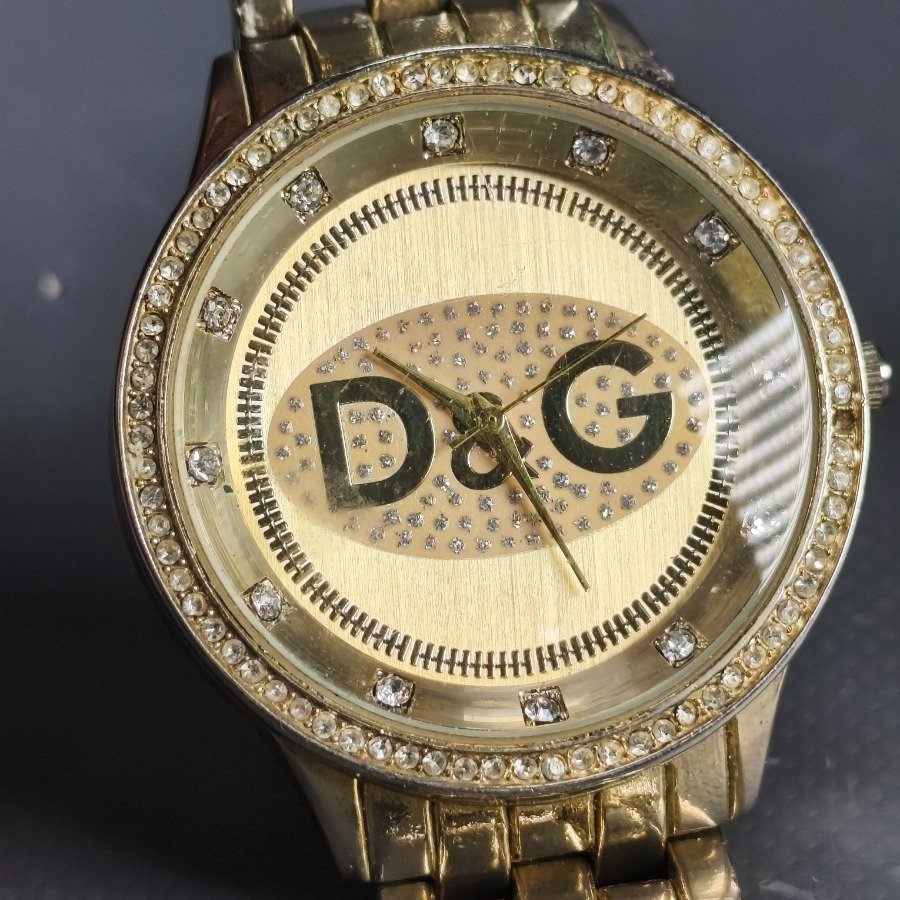Reloj de Pulsera D&G Dorado con Cristales