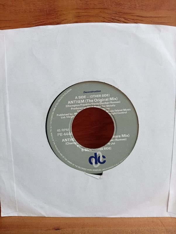 Vinilo Simple N-Joi Anthem (The Original Mix) 1990 Made in England