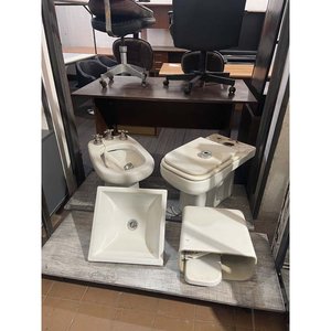 Juego de Baño: Inodoro con Mochila, Bidet y Pileta Blancos - imagen 1