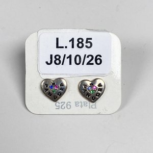 Lote anterior: Par de Caravanas Corazón Plata 925 con Piedras Multicolor